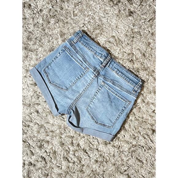 Bullhead High Rise Button Denim Shorts Womens Size 25 - Picture 2 of 3